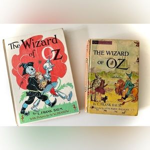 Vintage Books The Wizard of Oz L. Frank Baum/Jungle Book/WIZ split book 1963